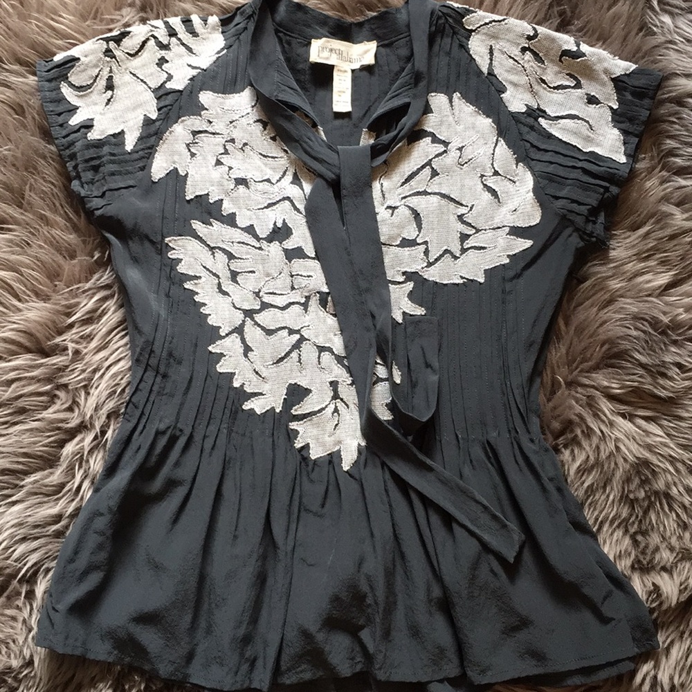 Anthropologie Project Alabama Silk Top sz 0